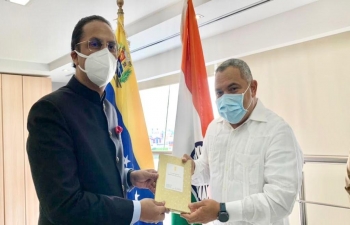 Ambassador Abhishek Singh had a meeting with the Governor of Lara State H.E. Aldolfo Pereira 